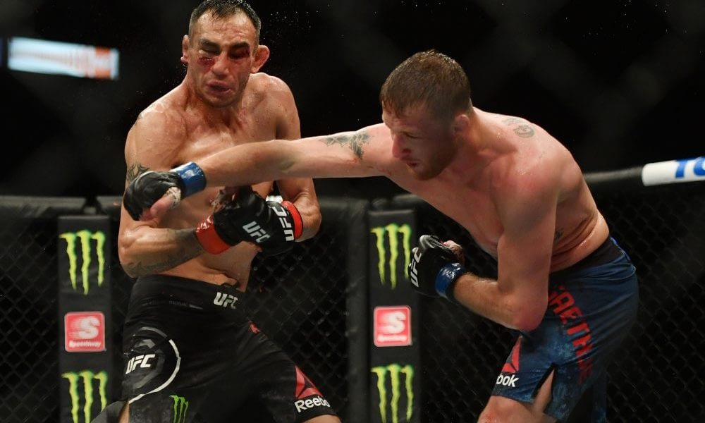 A glimpse from the UFC 249 main event